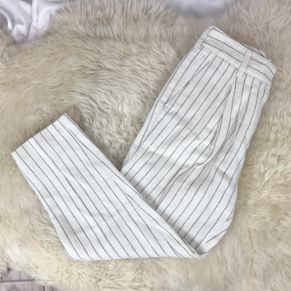 3.1 Phillip Lim Pants - 3.1 Phillip Lim Pinstripe Linen Carrot Pants